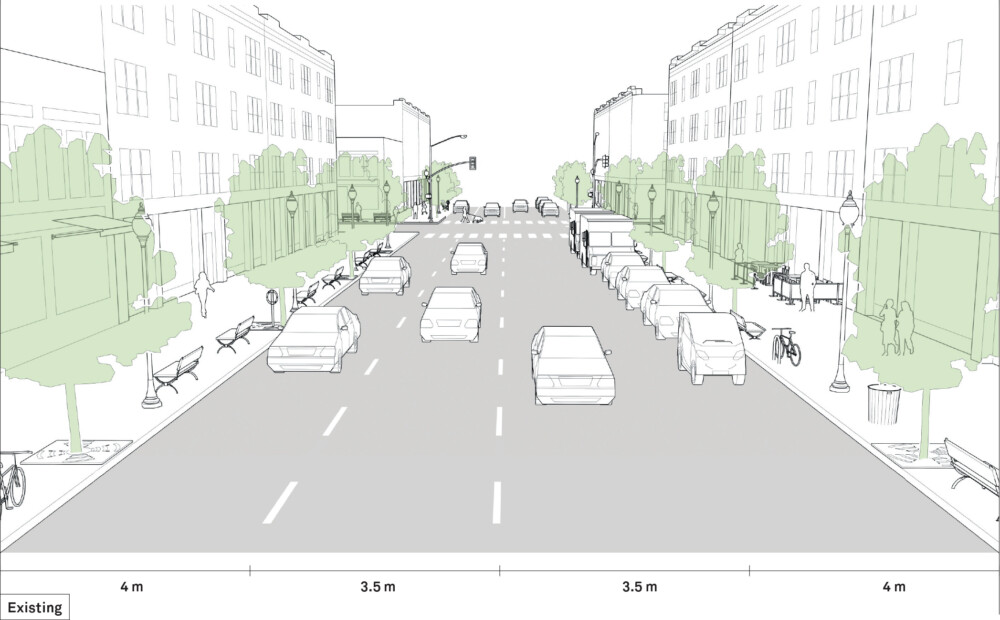 City Sidewalk Width